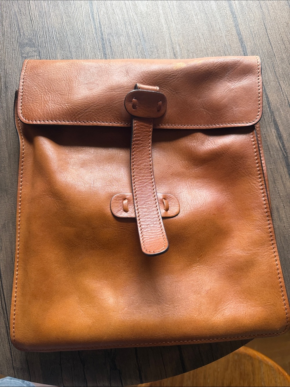 Italian Leather Folio Men’s Shoulder Bag